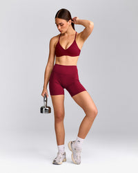EasyLift™ Ultra Minimal Bralette with Gray Logo | Ruby Red