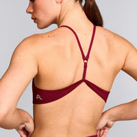 EasyLift™ Ultra Minimal Bralette with Gray Logo | Ruby Red