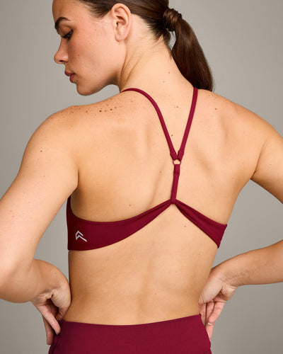 EasyLift™ Ultra Minimal Bralette with Gray Logo | Ruby Red