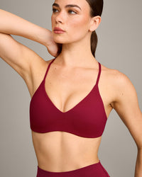 EasyLift™ Ultra Minimal Bralette with Gray Logo | Ruby Red