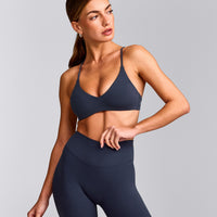 EasyLift™ Ultra Minimal Bralette with Gray Logo | True Blue