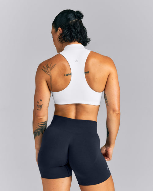 EasyLift™ Zip High Neck Sports Bra | White