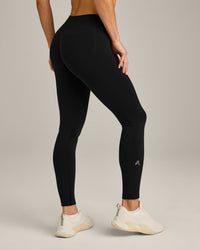EffortlessLift™ Seamless Mid Rise Leggings New Branding | Black