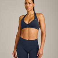 EffortlessLift™ Seamless Halter Neck Sports Bra New Branding | True Blue
