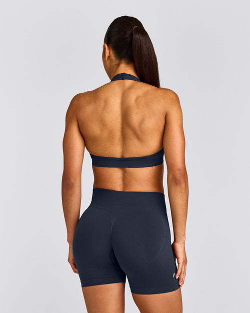 EffortlessLift™ Seamless Halter Neck Sports Bra | True Blue