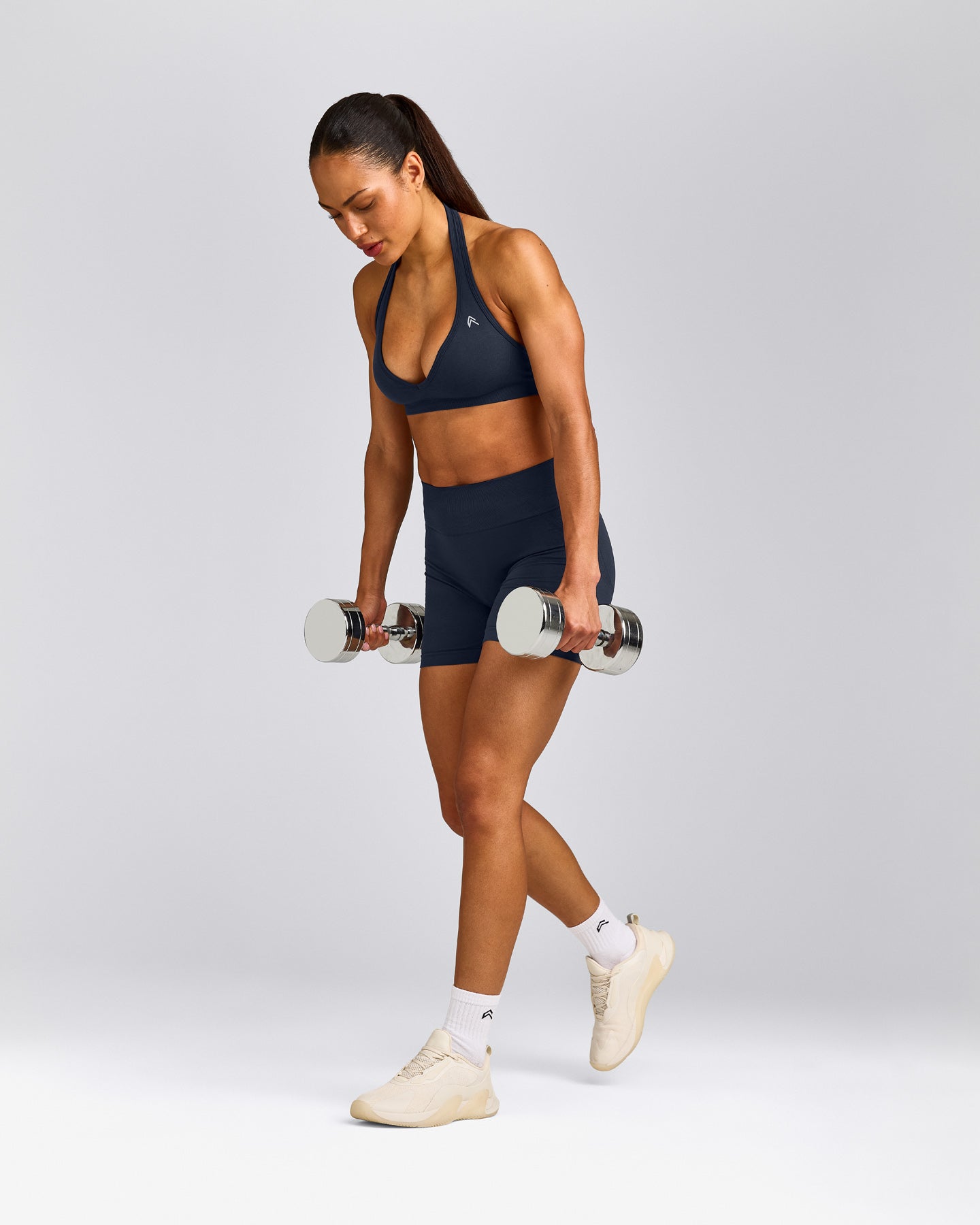 EffortlessLift™ Seamless Halter Neck Sports Bra New Branding | True Blue