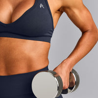 EffortlessLift™ Seamless Halter Neck Sports Bra New Branding | True Blue