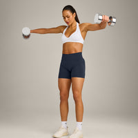 EffortlessLift™ Seamless Halter Neck Sports Bra New Branding | White