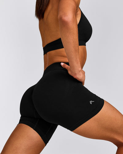 EffortlessLift™ Seamless High Rise Shorts New Branding | Black