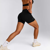 EffortlessLift™ Seamless Mid Rise Shorts | Black