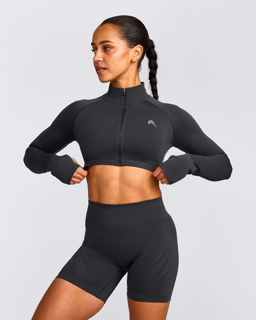 EnhanceLift™ Seamless Crop Jacket | Coal