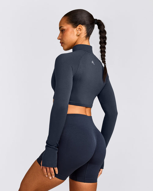 EnhanceLift™ Seamless Crop Jacket | True Blue