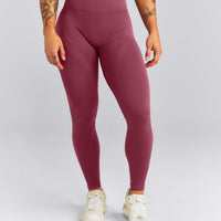 EnhanceLift™ Seamless Mid Rise Leggings New Branding | Burnt Maroon Red
