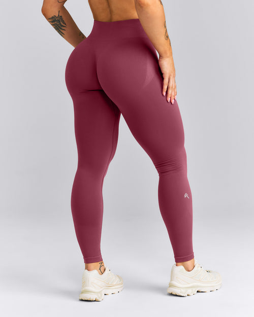 EnhanceLift™ Seamless Mid Rise Leggings | Burnt Maroon Red