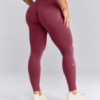 EnhanceLift™ Seamless Mid Rise Leggings New Branding | Burnt Maroon Red