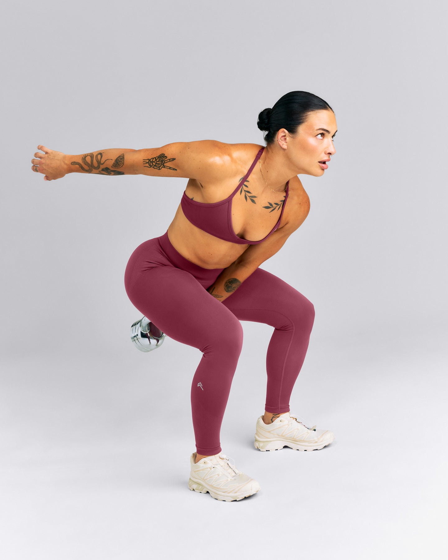 EnhanceLift™ Seamless Mid Rise Leggings New Branding | Burnt Maroon Red