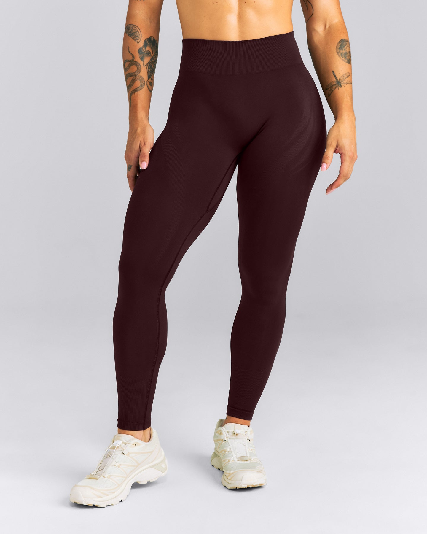 EnhanceLift™ Seamless Mid Rise Leggings New Branding | Plum Brown