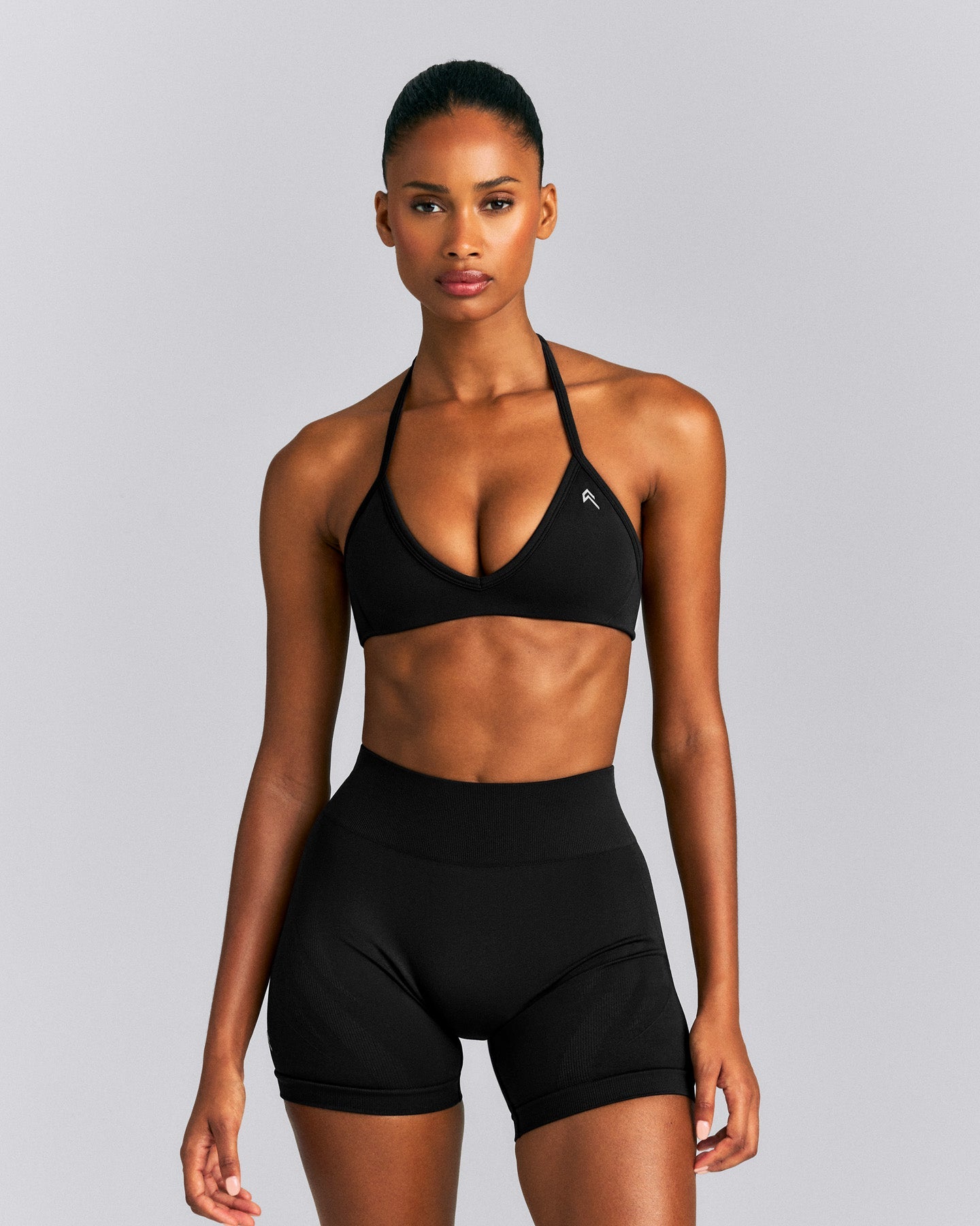 EnhanceLift™ Seamless Minimal Halter Neck Bralette New Branding | Black