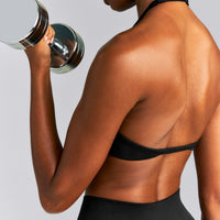 EnhanceLift™ Seamless Minimal Halter Neck Bralette New Branding | Black