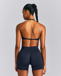 EnhanceLift™ Seamless Minimal Halter Neck Bralette New Branding | True Blue