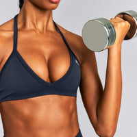 EnhanceLift™ Seamless Minimal Halter Neck Bralette New Branding | True Blue