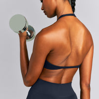 EnhanceLift™ Seamless Minimal Halter Neck Bralette New Branding | True Blue