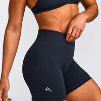 EnhanceLift™ Seamless Shorts with Gray Logo | True Blue
