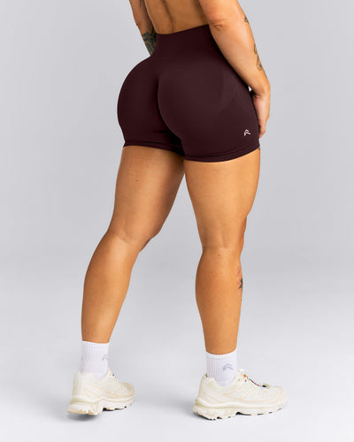 EnhanceLift™ Seamless Mid Rise Shorts New Branding | Plum Brown
