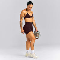 EnhanceLift™ Seamless Mid Rise Shorts New Branding | Plum Brown