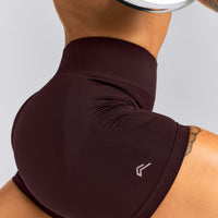 EnhanceLift™ Seamless Mid Rise Shorts New Branding | Plum Brown