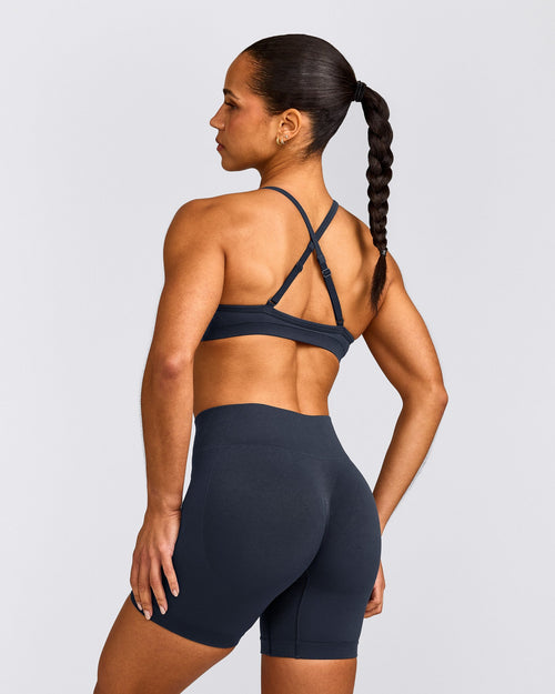EnhanceLift™ Seamless Strappy Sports Bra | True Blue