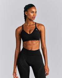 EnhanceLift™ Seamless Strappy Sports Bra New Branding | Black