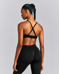 EnhanceLift™ Seamless Strappy Sports Bra New Branding | Black