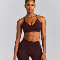 EnhanceLift™ Seamless Strappy Sports Bra New Branding | Plum Brown