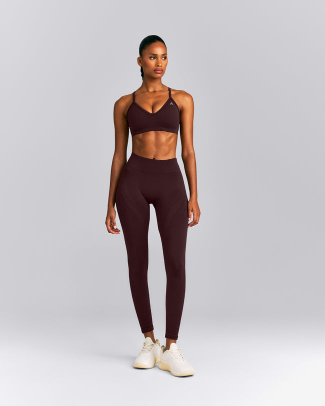 EnhanceLift™ Seamless Strappy Sports Bra | Plum Brown