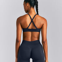 EnhanceLift™ Seamless Strappy Sports Bra New Branding | True Blue