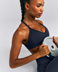 EnhanceLift™ Seamless Strappy Sports Bra New Branding | True Blue