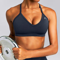 EnhanceLift™ Seamless Strappy Sports Bra New Branding | True Blue