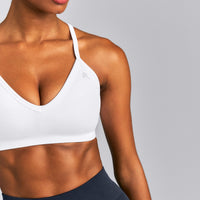 EnhanceLift™ Seamless Strappy Sports Bra New Branding | White