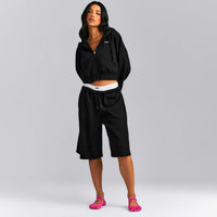 Foundations All Season Cropped Zip Up Hoodie New Branding | Black