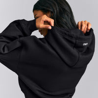 Foundations All Season Cropped Zip Up Hoodie New Branding | Black