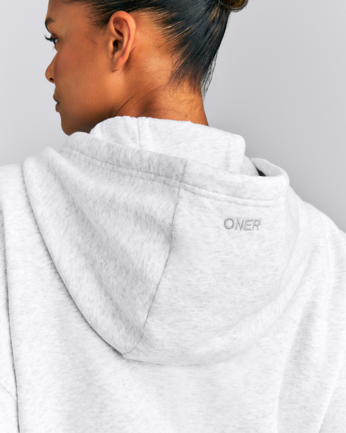 Foundations All Season Cropped Zip Up Hoodie New Branding | Gray Marl