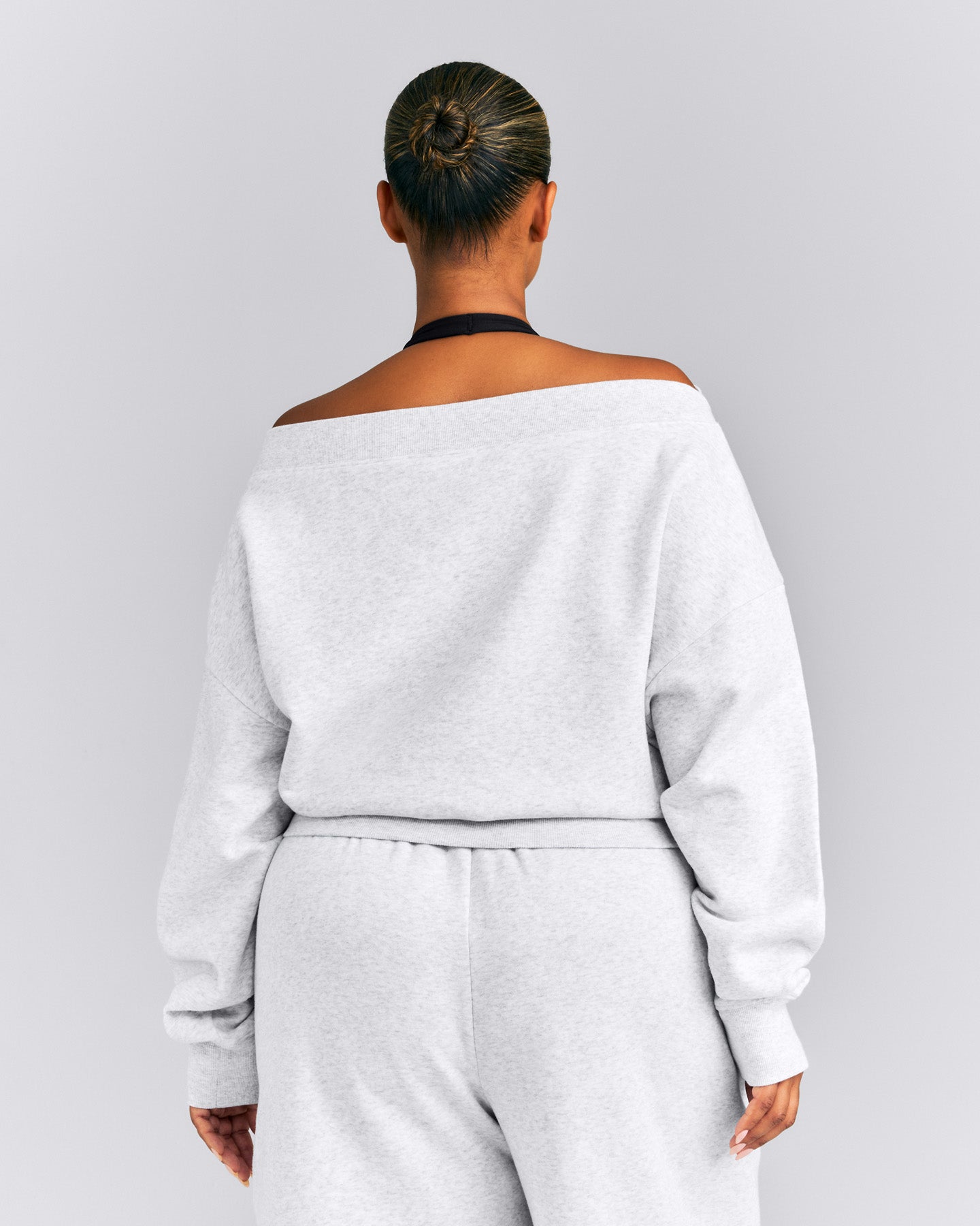 Foundations All Season Crossover Boat Neck Sweatshirt New Branding | Gray Marl