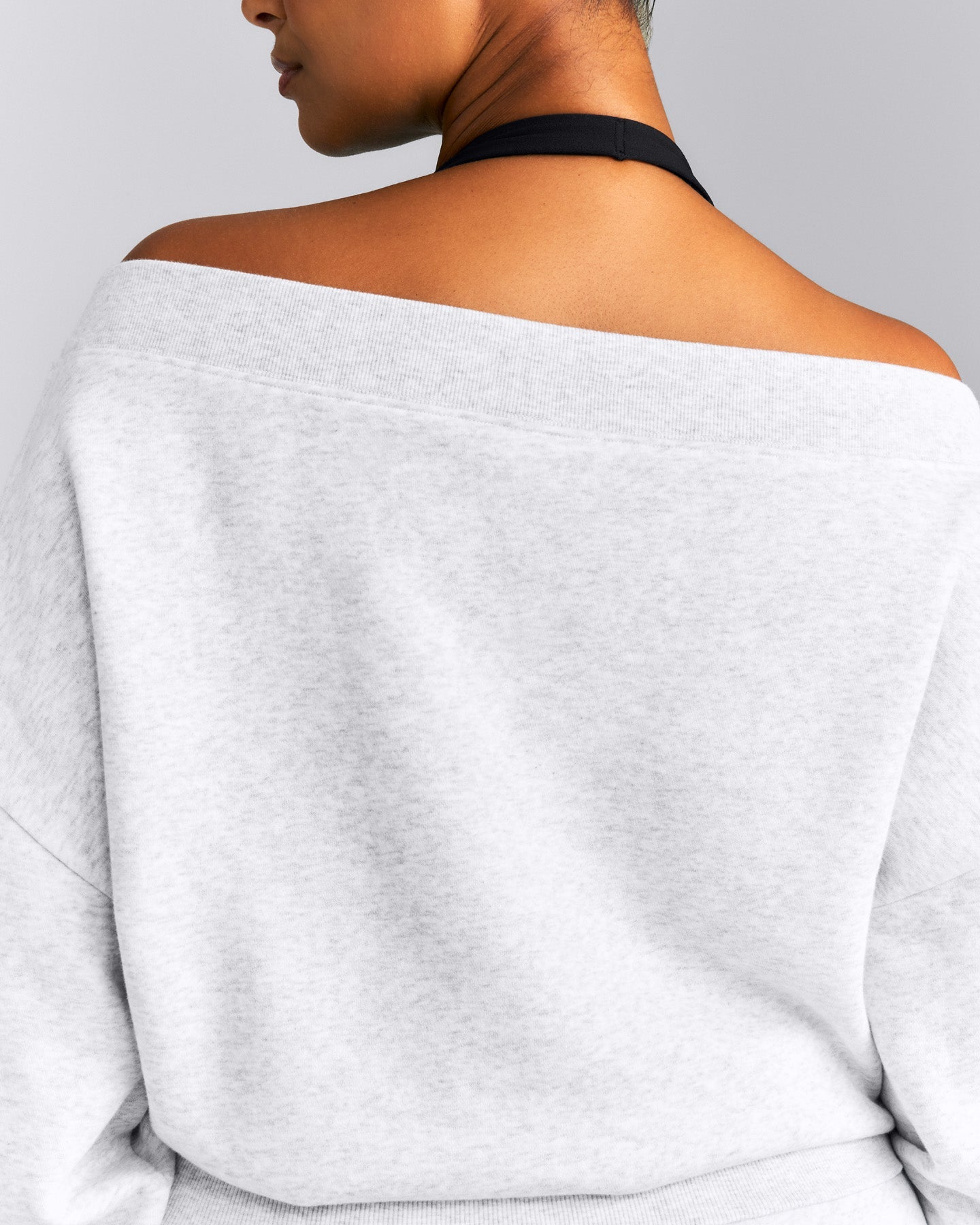 Foundations All Season Crossover Boat Neck Sweatshirt New Branding | Gray Marl