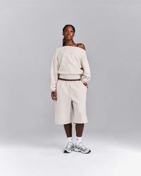 Foundations All Season Crossover Boat Neck Sweatshirt New Branding | Oat Marl