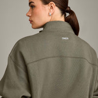 Foundations Cosy 1/4 Zip Sweatshirt | Alpine Green