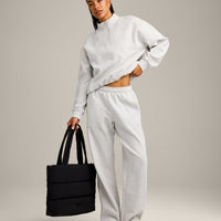 Foundations Cosy 1/4 Zip Sweatshirt | Light Gray Marl
