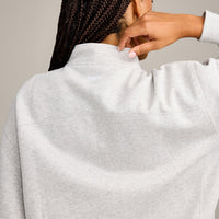 Foundations Cosy 1/4 Zip Sweatshirt | Light Gray Marl