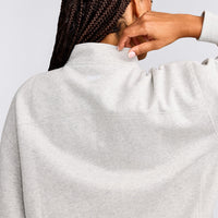 Foundations Cosy 1/4 Zip Sweatshirt | Light Gray Marl
