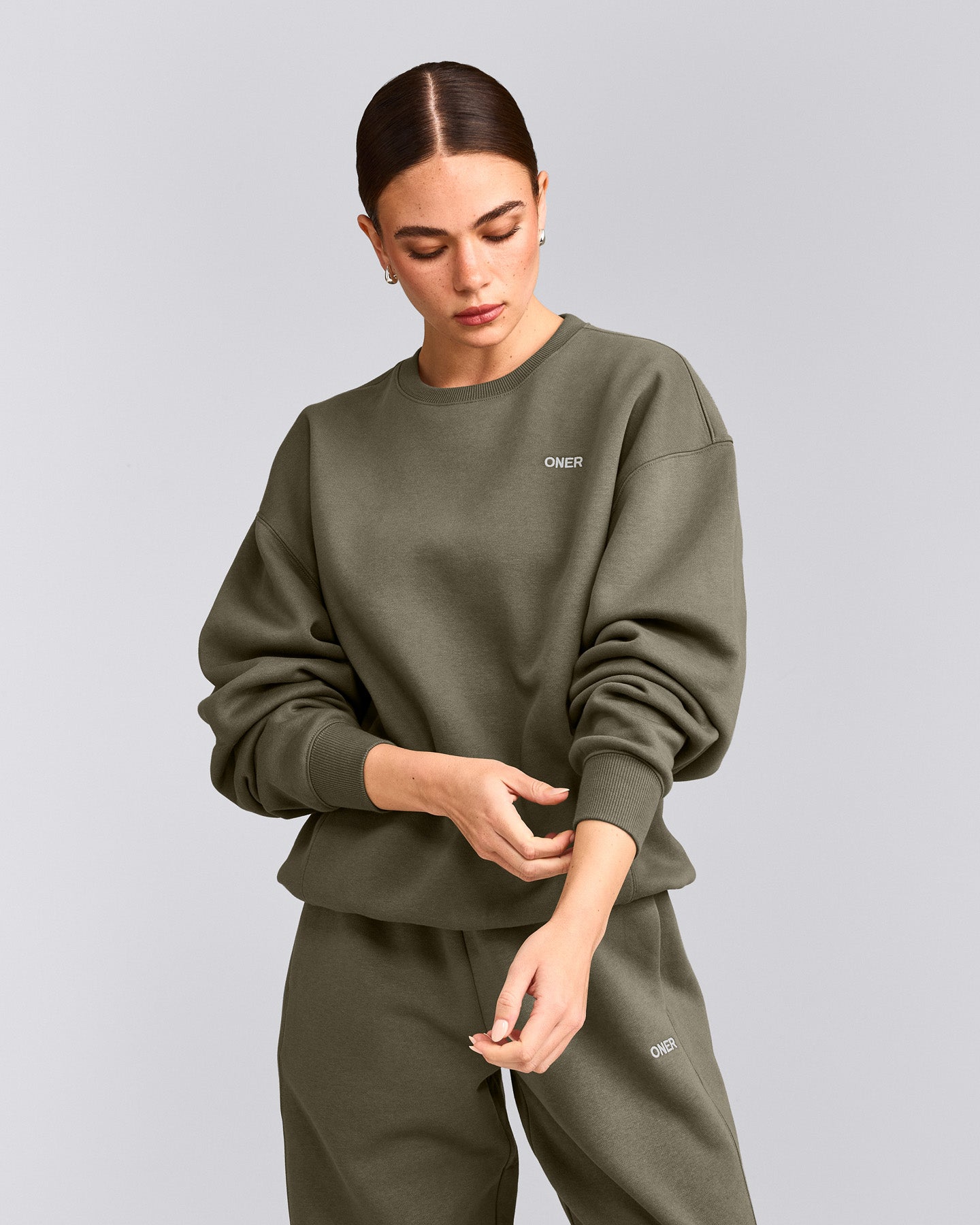 Foundations Cosy Crew Neck Sweatshirt | Alpine Green